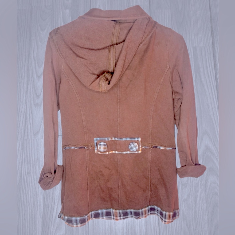 American Rag Brown Frayed Trim Jacket - Picture 4 of 9